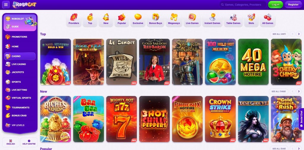 Robocat Games Selection