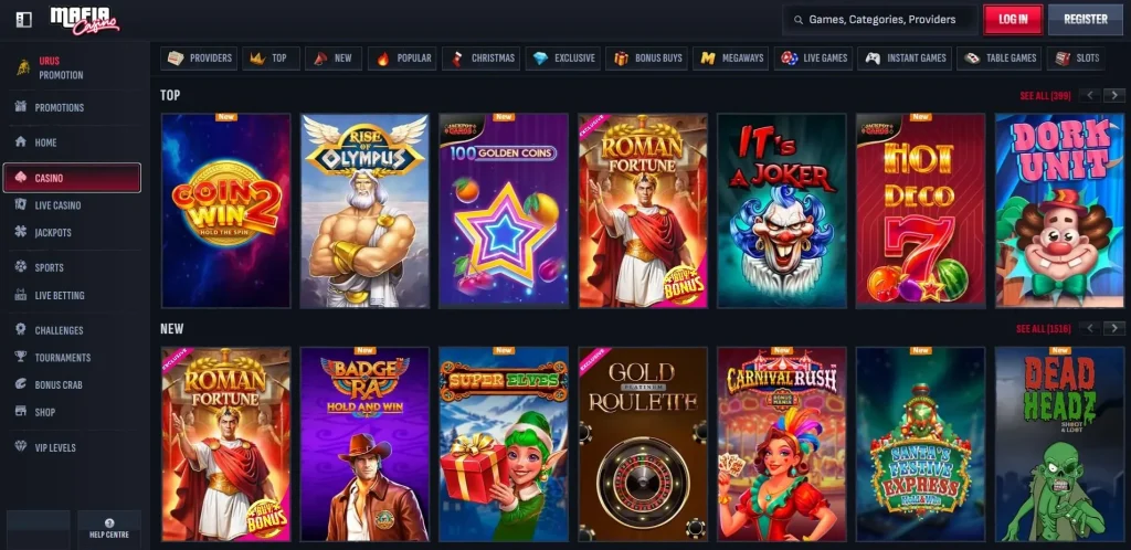 Mafia Casino Games
