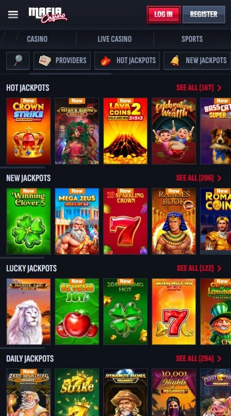 Mafia Casino Mobile version