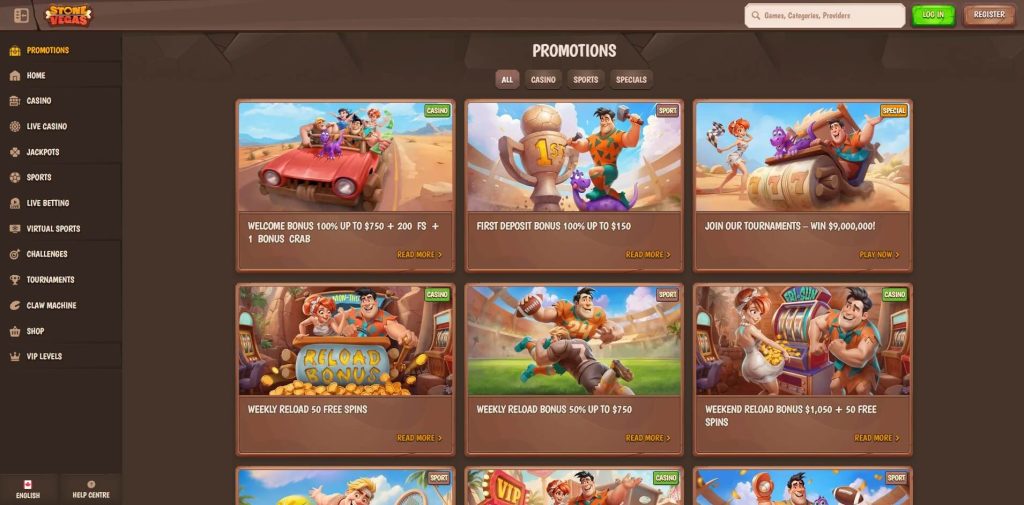 Stone Vegas Casino Bonuses and Promotions