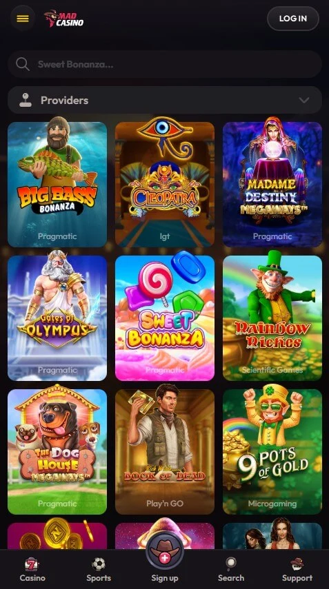 Madcasino Mobile 